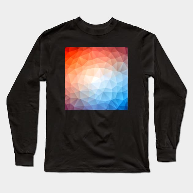 3D Triangle Illusion Art Long Sleeve T-Shirt by Art by Ergate
